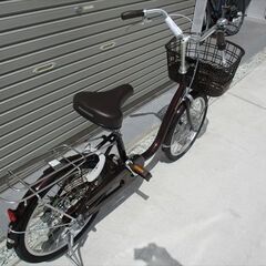 E393★限定特価★ 中古自転車 BS　アルミーユ　ワインレッド【20インチ　軽快車　LEDオートライト 】の画像