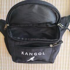 【メンズ　KANGOL　ウエストバック　黒】目立つダメージ無しの画像