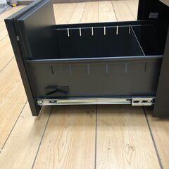 【美品】NAIKI 鍵付きスチールワゴン 3段 キャスター付き ブラック 0820キー有　2020年製造　【糸島市内 送料無料】250720-5の画像
