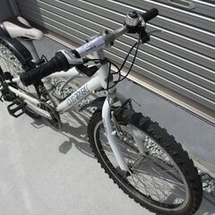 E395★23800円★整備済み 中古子供自転車 ルイガノ　J22　ホワイト【22インチ 】の画像