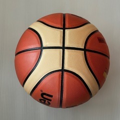 未使用　バスケットボール　7号　レザー　合成皮革　ブラウン　茶の画像
