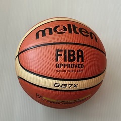 未使用　バスケットボール　7号　レザー　合成皮革　ブラウン　茶の画像