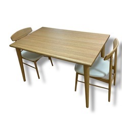 IDC 大塚家具 JUNNO3 ユノ3 ダイニングテーブル+チェア×2 幅120の画像