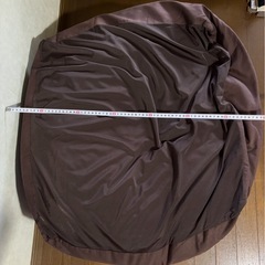 茶色ビーズクッションの画像