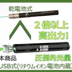 レーザーポインター USB充電式　高出力 緑 グリーンの画像
