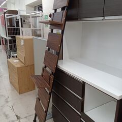 リユースのサカイ栃木店★ジモティ割あり★  ラック ブラウン W40×D18×H191.5～ クリーニング済み TC9821の画像