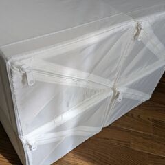 美品☆IKEA SKUBB スクッブ シューズボックス ホワイト 4個セットの画像