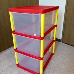 引き出し収納　3段　引き出し衣装ケース　衣装ケース 収納ケース　フィッツケース　おさるのジョージ　Curious George キュリアス・ジョージ の画像