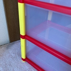 引き出し収納　3段　引き出し衣装ケース　衣装ケース 収納ケース　フィッツケース　おさるのジョージ　Curious George キュリアス・ジョージ の画像