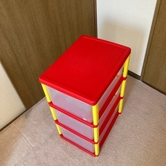 引き出し収納　3段　引き出し衣装ケース　衣装ケース 収納ケース　フィッツケース　おさるのジョージ　Curious George キュリアス・ジョージ の画像