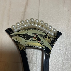 鶴の絵柄かんざしの画像