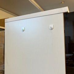 ☆値下げ☆K2507-246 キッチンボード ブラウン ホワイト W895 フック等付き キズ汚れはがれ有り ※上下分割不可の画像
