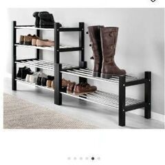 IKEA  TJUSIG シューシグ　ベンチ＆ラックの画像