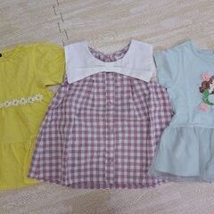 120 女の子　夏服　セット　ワンピース4着　チュニック・Tシャツ6着　計10着の画像