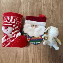 クリスマスリース　サンタクロース　テーブルランナーの画像