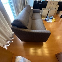 配達可【3人掛けソファ】【ブラウン】【管理番号12007】金の画像