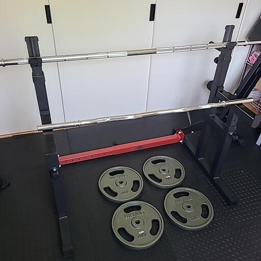 パワーラック バーベル EZバー プレート バーベルセット＋EZバー＋