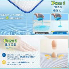 【新品未使用】48×40cm 2枚セット ペットマット 洗える 防臭 滑り止めの画像