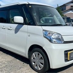 【支払総額13.8万円】h26年式スペーシア車検付き即日納車okパワスラ 社外ナビ AA評価4点 修復歴無し お手頃ハイトワゴン♩の画像