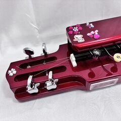 動作OK 琴伝流 アルト エレキ 大正琴 梅花 赤パール◆取りに来て頂ける方♪の画像