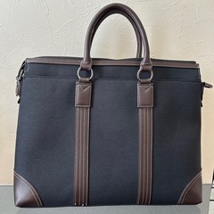 【美品】D.KELLY ビジネスバッグ トートバッグ 黒×ブラウン 
の画像