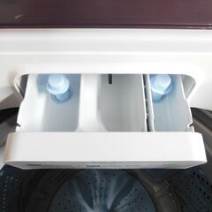 【JM675】 2024年製♪8kg Hisence ハイセンス 全自動洗濯機 ブラウン HW-DG80C インバーター搭載 激流洗浄 シャワー水流 ガラス蓋 スリムの画像