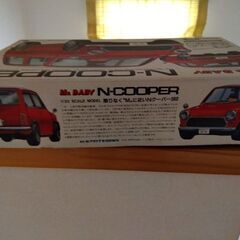 ①当時物 アオシマ1/20Nクーパー360 赤ボディの画像