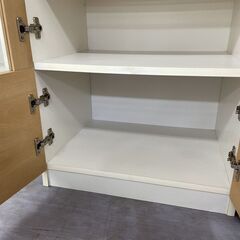 ミニ食器棚 幅54×奥行41×高さ98.5cm 収納棚 キャビネット 収納家具 コンパクト 小さい 一人暮らし 札幌市手稲区の画像