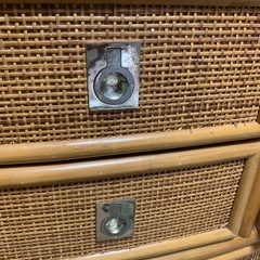 ラタン　籐製　チェスト タンスの画像