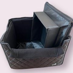 ドライブボックス ペット用カーシート 黒 小型犬 中型犬 40x33x28の画像