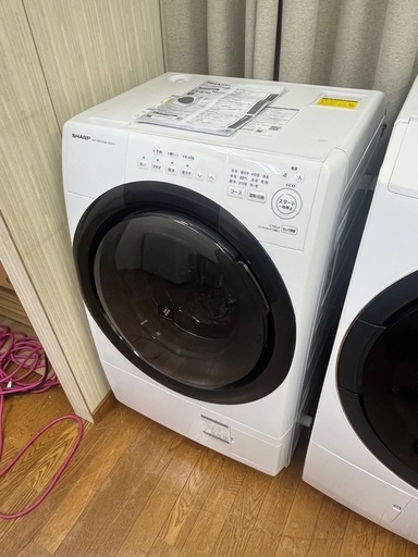 大人気ドラム式洗濯機!! 左開き SHARP 2023年 ES-S7H-WL 7.0/3.5kg ドラム式 電気洗濯乾燥機