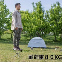【1度のみ使用】2脚！コンパクト折りたたみ椅子の画像