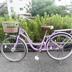 22インチ　ラベンダー色　中古自転車　BAAマーク付きの画像