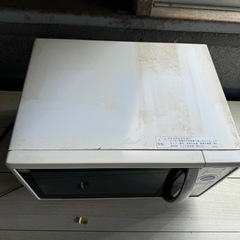 電子レンジ ホワイト シャープ SHARP RE-Bi19-WB 通電確認済 2007年製 中の皿割れあり レンジ オープン トースターグリル の画像