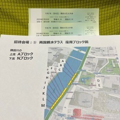 隅田川花火大会　両国親水テラス　ペア席の画像