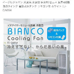 【無料】ほぼ新品　冷風扇　BIANCO Cooling Fanの画像