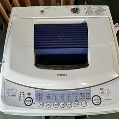 洗濯機 ホワイト 東芝 TOSHIBA AW-70GC 2006年製 通電確認済 ホワイト 白 家庭用 東芝電気洗濯機の画像