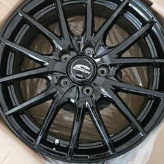 未使用ほぼ新品！17インチホイール【ホイールのみ 4本セット】MID WHEELS SQ27 (SCHNEIDER シュナイダー) 17インチ (メタリックブラック, 7J+48 5H-114.3)の画像