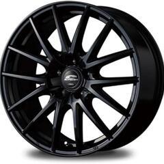 未使用ほぼ新品！17インチホイール【ホイールのみ 4本セット】MID WHEELS SQ27 (SCHNEIDER シュナイダー) 17インチ (メタリックブラック, 7J+48 5H-114.3)の画像