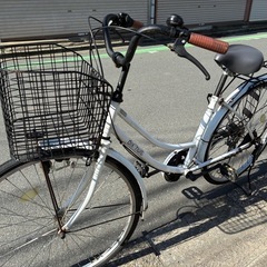 【整備済】ママチャリ 6段ギア26インチ自転車の画像