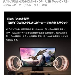 LGモニター42.5インチ(43UD79)の画像