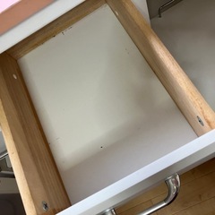 【レトロ可愛い】タイル天板＆引き戸付き収納カウンター（93×42×高さ80cm）の画像