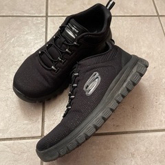 スケッチャーズ　SKECHERS ウォーキング　ランニング　黒　ブラック　23.5の画像