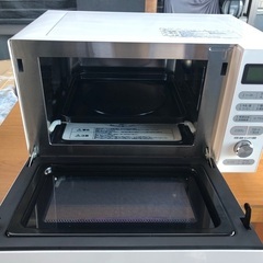 【クリーニング済／超美品】2020年製 アイリスオーヤマ オーブンレンジ「MO-F1805-W」50/60Hz共用の画像