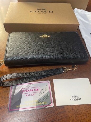 新品未使用♥️COACH長財布 ブラックC3441 付属品あり?‪‬