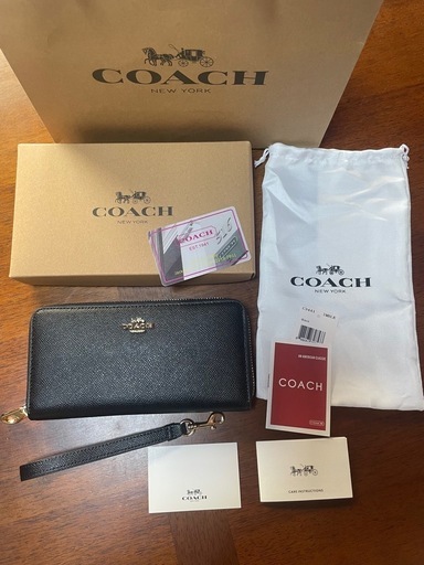 新品未使用♥️COACH長財布 ブラックC3441 付属品あり?‪‬