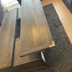 【輸入家具】オシャレなローテーブル（収納付）の画像