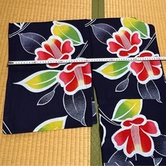 椿模様　浴衣の画像