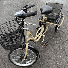 ミムゴ ACTIVE PLUS ノーパンク電動アシスト三輪自転車   MG-TRM20APN   バッテリー、充電器、カギ3個付き　美品の画像