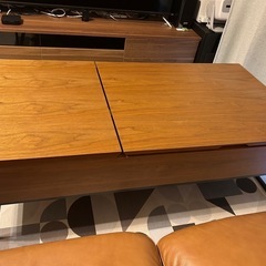【美品】ニトリ　2way昇降式ローテーブルの画像